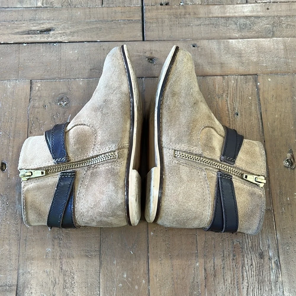 Janie and jack taupe suede boots